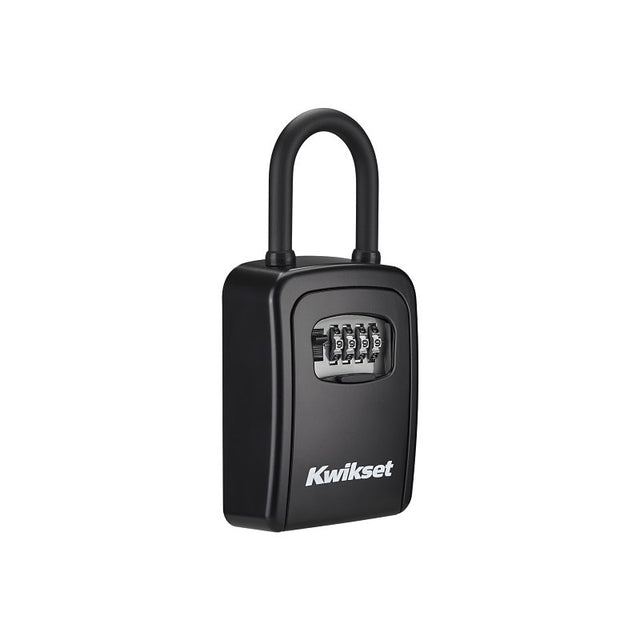 Kwikset 90260-601 Portable Lock Box, No Key , 0.43 in Dia Shackle, 2-3/16 in H Shackle, Steel Shackle