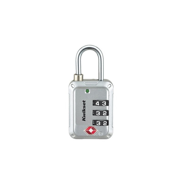 Kwikset 90260-704 Luggage Lock, No Key, 0.13 in Dia Shackle, 0.8 in H Shackle, Steel Shackle, Zinc Body