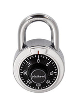 Kwikset 90260-800 Dial Padlock, No Key, 0.29 in Dia Shackle, 0.79 in H Shackle, Steel Shackle, Steel Body