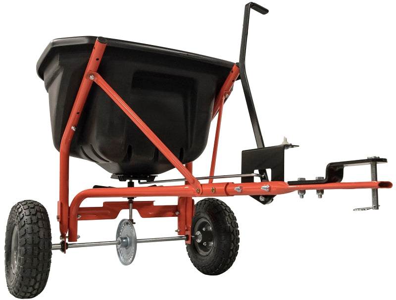 Agri-Fab 45-0527 Tow Spreader, 17,500 sq-ft Coverage Area, 110 lb Hopper, Poly Hopper, Pneumatic Wheel