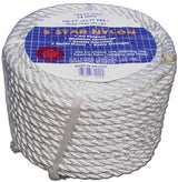 T.W. Evans Cordage 32-003 Rope, 1/2 in Dia, 50 ft L, 1/2 in, Nylon, Natural White