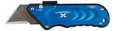 Olympia Tools 33-134 Turbo Knife, 1.18 in L Blade, 4.06 in W Blade, Ergonomic Handle, Blue Handle