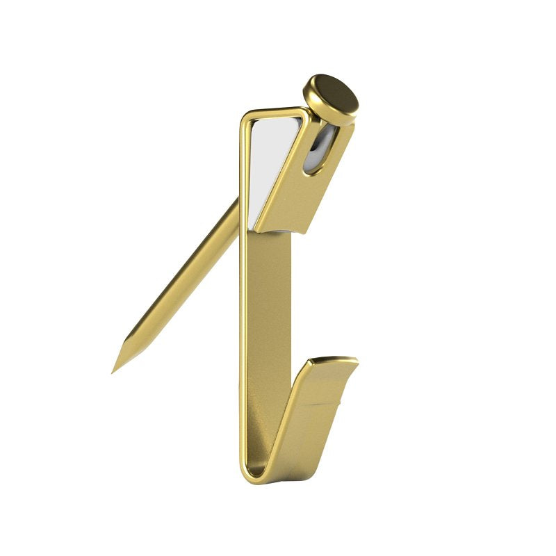 OOK 50584 Picture Hanger, 30 lb, Steel, Brass, Gold, 4/PK, Pack of 12