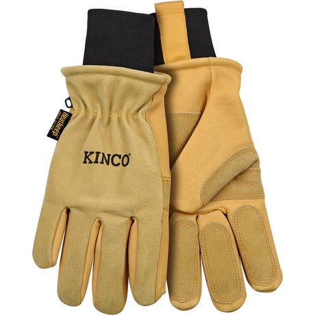 Kinco M Pigskin Leather Cold Weather Black/Gold Ski Gloves
