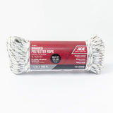 Ace 1/4 in. D X 100 in. L Gray/White Diamond Braided Polyester Rope