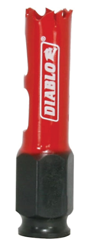 Diablo DHS0625 Hole Saw, 5/8 in Dia, 2-3/8 in D Cutting, 3/8 in Arbor, Bi-Metal Cutting Edge