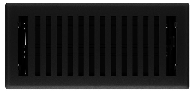 Imperial RG3439 Floor Register, 4 in L, 10 in W, Polystyrene, Black Iron