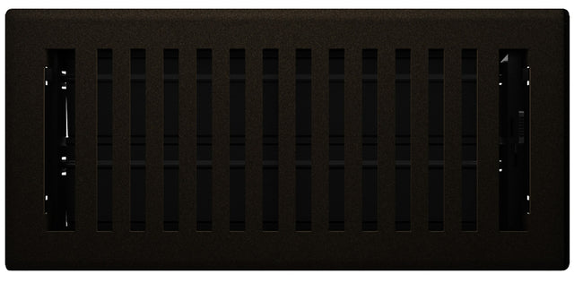 Imperial RG3434 Floor Register, 10 in W Duct Opening, 4 in H Duct Opening, Polystyrene, Bronze Age
