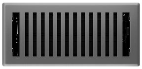 Imperial RG3444 Floor Register, 10 in W Duct Opening, 4 in H Duct Opening, Cast Iron, Gray, Granite