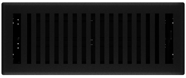 Imperial RG3440 Floor Register, 4 in H Duct Opening, Polystyrene, 12 in W Duct Opening, Black Iron
