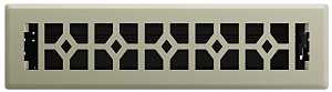Imperial RG3471 Floor Register, 12 in W Duct Opening, 2-1/4 in H Duct Opening, Polystyrene, Satin Nickel