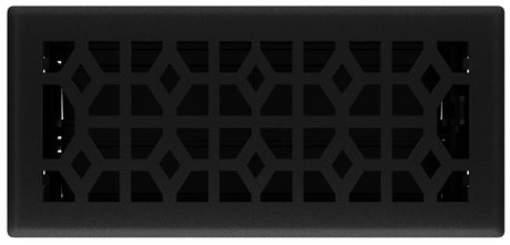 Imperial RG3466 Floor Register, 10 in W Duct Opening, 4 in H Duct Opening, Cast Iron, Black Iron