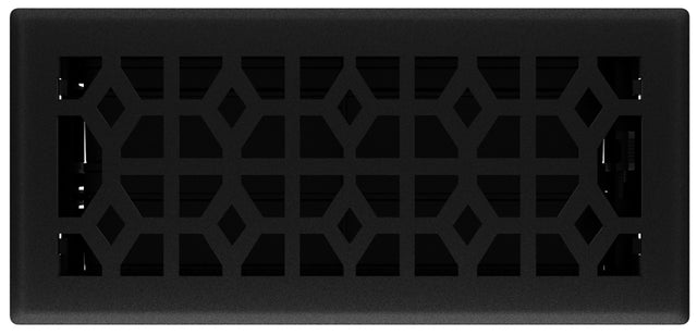Imperial RG3466 Floor Register, 10 in W Duct Opening, 4 in H Duct Opening, Cast Iron, Black Iron