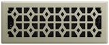 Imperial RG3464 Floor Register, 12 in W Duct Opening, 4 in H Duct Opening, Polystyrene, Satin Nickel