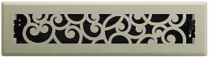 Imperial RG3452 Floor Register, 2-1/4 in H Duct Opening, Polystyrene, Satin Nickel, 12 in W Duct Opening
