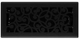 Imperial RG3459 Floor Register, 4 in H Duct Opening, 10 in W Duct Opening, Polystyrene, Black Iron
