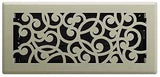 Imperial RG3454 Floor Register, 10 in W Duct Opening, 4 in H Duct Opening, Satin Nickel, Polystyrene