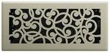 Imperial RG3454 Floor Register, 10 in W Duct Opening, 4 in H Duct Opening, Satin Nickel, Polystyrene