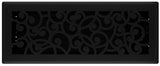 Imperial RG3460 Floor Register, 12 in W Duct Opening, 4 in H Duct Opening, Polystyrene, Black Iron