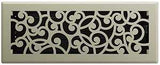 Imperial RG3455 Floor Register, 4 in H Duct Opening, Polystyrene, Satin Nickel