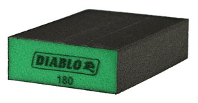 Diablo DFBBLOCUFN01G Flat Edge Sanding Block, 4 in L, 2-1/2 in W, 180 Grit, Ultra Fine, Aluminum Oxide Abrasive
