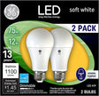 GE 93127324 Light Bulb, General-Purpose, A19 Lamp, 75 W Equivalent, Medium (E26) Lamp Base, Dimmable, Frosted