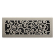 Imperial RG3361 Wonderland Design Decorative Floor Register, 12 in L, 4 in W, Steel, Brushed Nickel