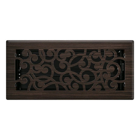 Imperial RG3365 Wonderland Design Decorative Floor Register, 10 in L, 4 in W, Steel, Oil-Rubbed Bronze