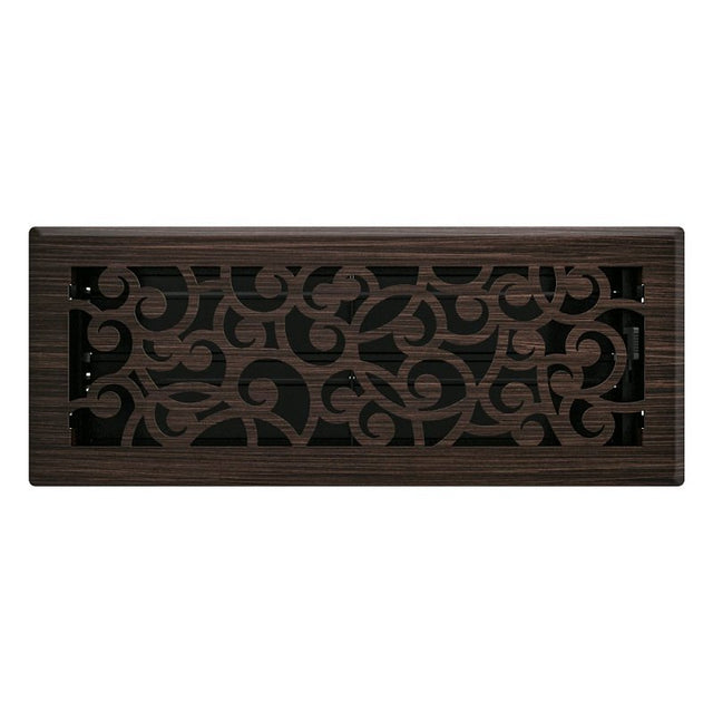 Imperial RG3366 Wonderland Design Decorative Floor Register, 12 in L, 4 in W, Steel, Oil-Rubbed Bronze
