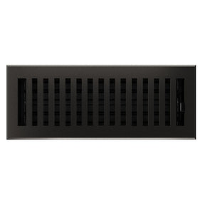Imperial Montezuma Series RG3478 Decorative Floor Register, 4 in L, 12 in W, Steel, Matte Black