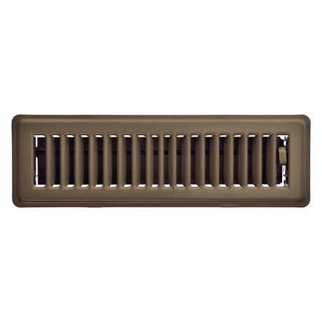 Imperial RG3653 Floor Register, 2-1/4 in L, 10 in W, Steel, Chocolate, Powder-Coated