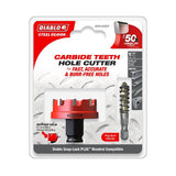 Diablo Steel Demon DHS1500CF Hole Cutter, 1-1/2 in Dia, 1/4 in D Cutting, Carbide Cutting Edge