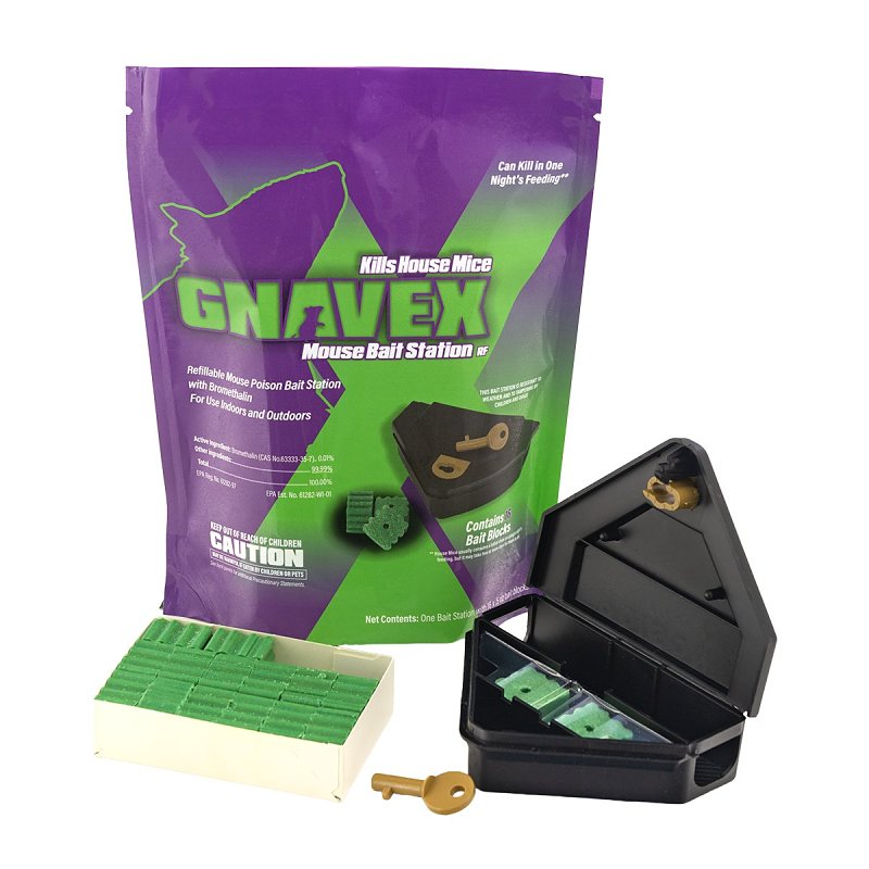 Gnavex 112880 Mouse Bait Station, Green
