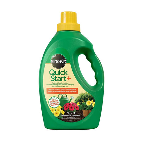 Miracle-Gro Quick Start+ 3422106 Planting and Transplant Solution, 1.4 L, Liquid, 5-15-5 N-P-K Ratio