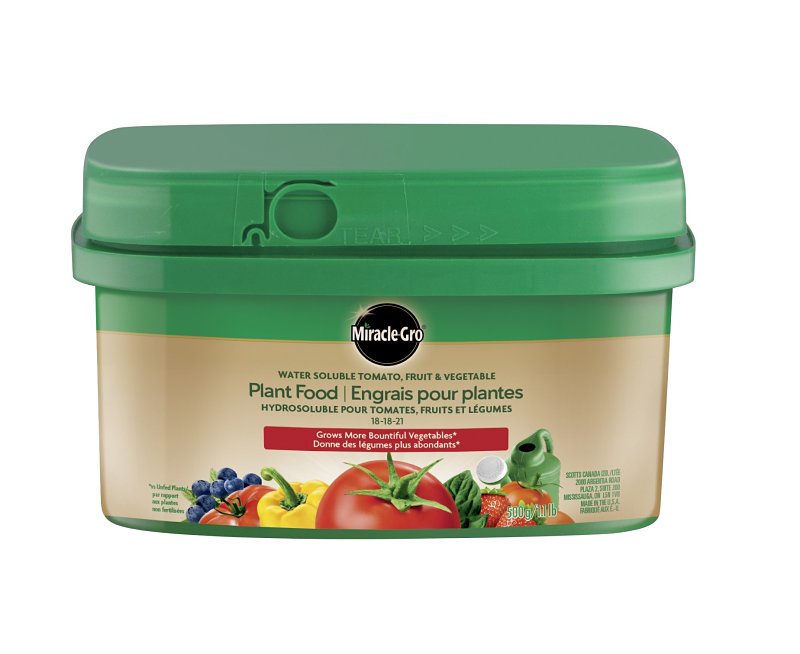 Miracle-Gro 2756510 Water Soluble Tomato Plant Food, 500 g Box, 18-18-21 N-P-K Ratio