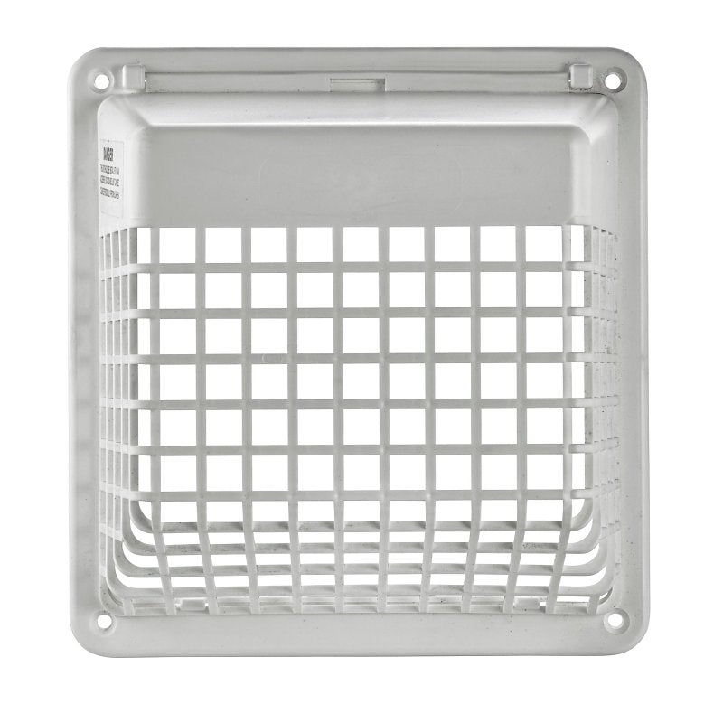 Lambro 1491WG Universal Hinged Vent Guard, Polymer Resin, White, For: 3 in and 4 in Hoods and Louvered Vents