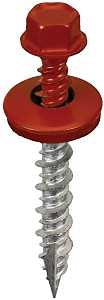Acorn International SW-MW15BR250 Screw, #9 Thread, High-Low, Twin Lead Thread, Hex Drive, Barn Red, 250/BAG
