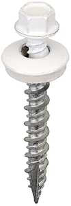 Acorn International SW-MW15BW250 Screw, High-Low, Twin Lead Thread, Hex Drive, Bright White, Type 17 Point, 250/BAG