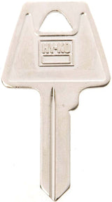 Hy-Ko 11010AM6 Key Blank, Brass, Nickel, For: American Cabinet, House Locks and Padlocks, AM6 Key Number_, Pack of 10