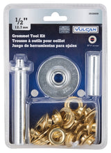 Vulcan JL-VT15988 Grommet Tool Kit, 30 -Piece, Brass/Steel, Brass/Silver, Brass/Zinc-Plated