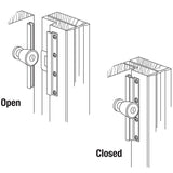Defender Security U 9514 Entry Door Latch Shield, 12 in L, Steel, Brass