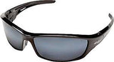 Edge SR117 Non-Polarized Safety Glasses, Black Frame, Unisex, Polycarbonate Lens, Full Frame, Nylon Frame, Silver Lens
