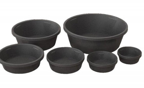 Red Barn 5600103 Feed Pan, 3 gal, Rubber, Black