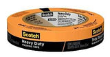 Scotch 2020+OR24 Masking Tape, 60 yd L, 0.94 in W, 0.15 mm Thick, Crepe Paper Backing, Orange