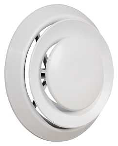 Imperial DR-06 Series Premium Air Diffuser with Collar, 6 in Duct Opening, Steel, White