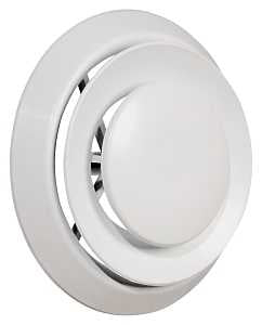 Imperial DR-08 Series Premium Air Diffuser with Collar, 8 in Duct Opening, Polypropylene, White