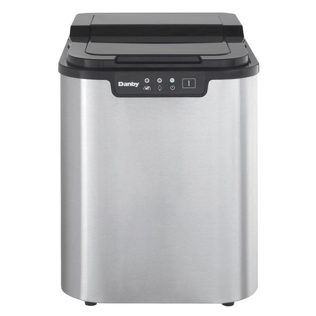 Danby DIM2500SSDB Countertop Ice Maker, 25 lb Capacity, 9.8 in W, 14.17 in D, 12.87 in H, Stainless Steel