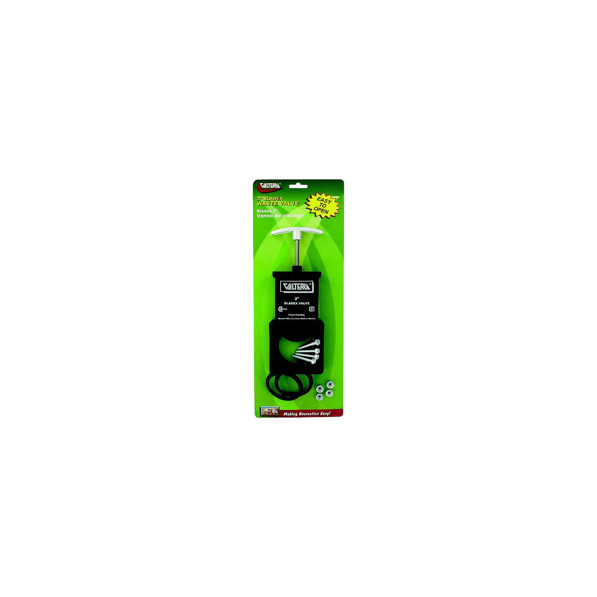 Valterra Bladex RV Waste Metal Handle Valve - Includes Hardware, 2"