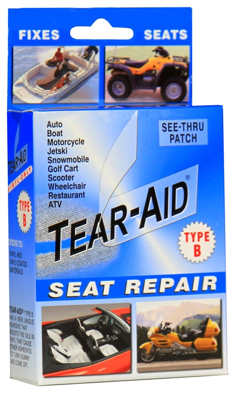 Tear-Aid D-KIT-B02-100 Vinyl Seat Repair Kit, Type B, Vinyl, Clear