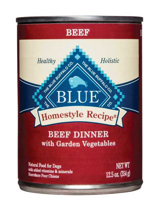 Blue Buffalo All Ages Beef Dinner Wet Dog Food 12.5 oz, Pack of 12